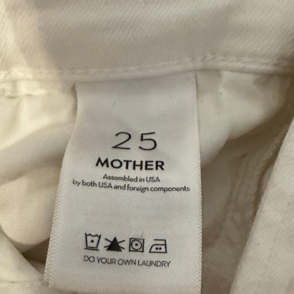 MOTHER Women's white Hustler Ankle Fray Jeans - Picture 4 of 4
